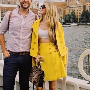 Yellow Cropped Peacoat